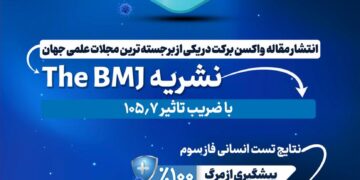 انتشار مقاله نتایج فاز سوم مطالعه بالینی واکسن کوویران برکت در مجله معتبر علمی پزشکی the bmj